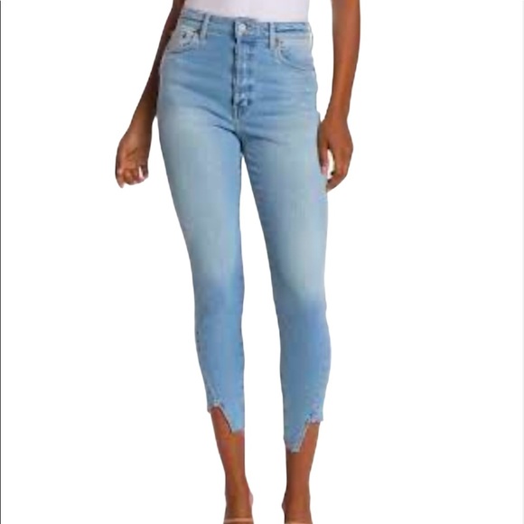NEW Etica Alex Boy Raw Angled Hem Skinny Ankle Light Wash Jeans NWT - Picture 1 of 11